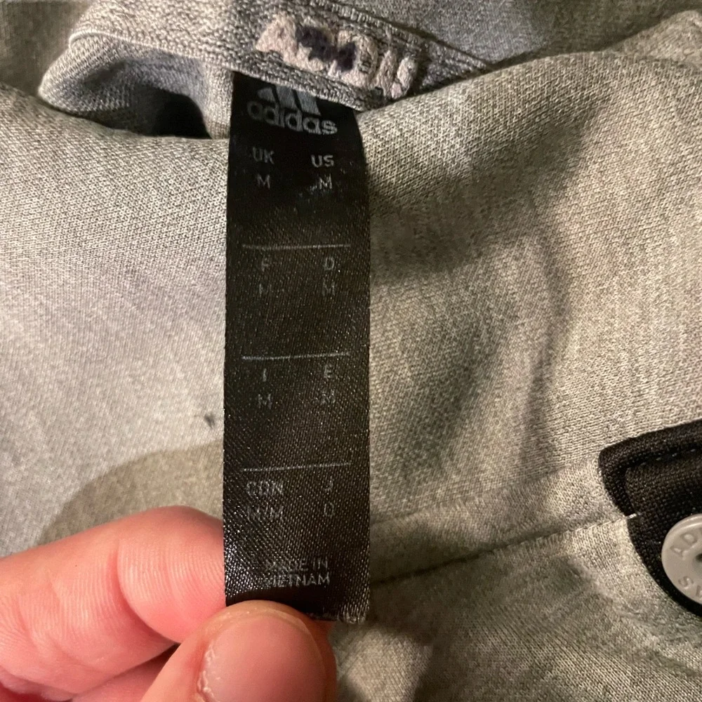 Adidas Men's Classic Gray Polo - Picture 3 of 3